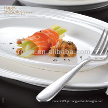 Série de linha feliz porcelana chinesa fina e jantar de cerâmica conjunto, dinnerware, conjunto de placas